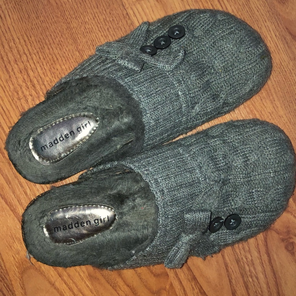 Gray slip on shoes by Madden Girl